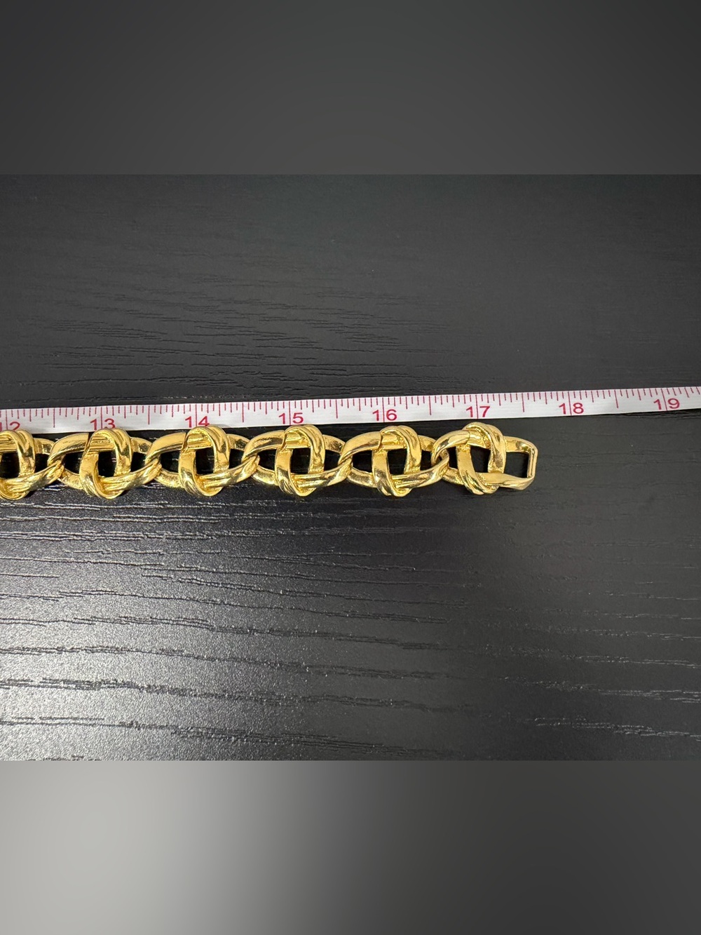 Vintage Gold Chunky KnotLink Necklace - Picture 9 of 9